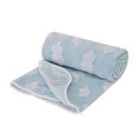 Плед Baby nice MV31321/6BL Облака, 100х140 см, велюр