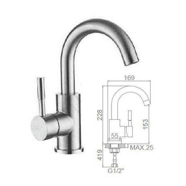 Смеситель для раковины Ledeme L1098-3