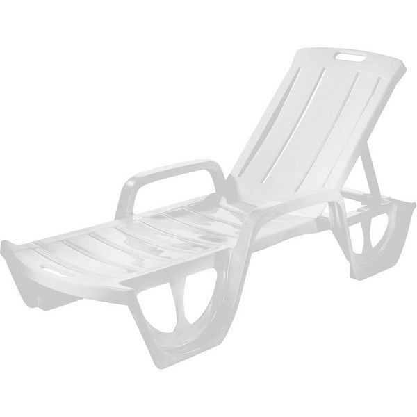 Шезлонг Keter Florida 190х67х30 см пластик белый