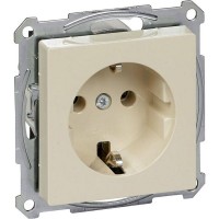 Розетка встраиваемая ABB Basic 55 с заземлением, цвет слоновая кость