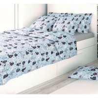 Комплект постельного белья полутораспальный Amore Mio Gatos 18962, поплин
