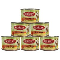 Консервы Berkley Adult Dog Menu для Собак ягненок с рисом №4 200г (6 шт.)
