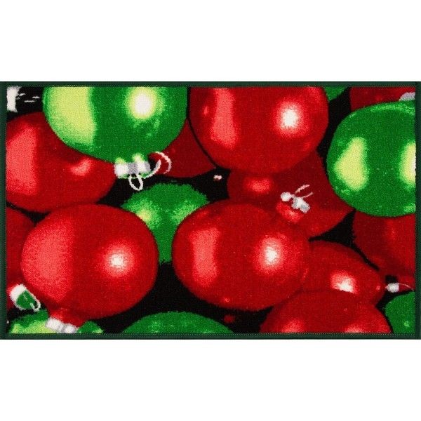 Коврик «Новогодние шарики» 50x80 см, нейлон, цвет мультиколор
