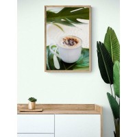 Плакат "34;Просто Постер "34; Кофе и пальмовые листья 90x120 в подарочном тубусе 576700744921