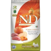 Сухой корм для собак мелких пород FARMINA N&D Dog Grain Free Pumpkin Boar&Apple Adult Mini беззерновой Кабан Яблоко Тыква 2.5 кг