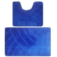 Комплект ковриков для ванной Banyolin Classic 55Х90/55Х45см 11мм (Синий) 1/25