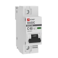 Выключатель автоматический EKF Basic mcb47100-1-40C-bas 1Р 230В 40А