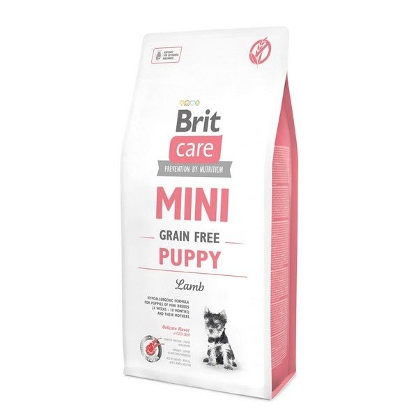 Сухой корм для щенков мини-пород BRIT Care Mini GF Puppy Lamb беззерновой Ягненок 7 кг