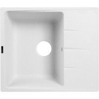Мойка врезная Delinia LM1, 57x50х20 см, глубина 20 см, кварц, цвет белый