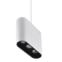 Подвесной светильник Lumien Hall Элой 8004/3P-WT-BK LED теплый свет 3 м² цвет белый