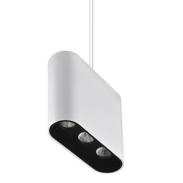 Подвесной светильник Lumien Hall Элой 8004/3P-WT-BK LED теплый свет 3 м² цвет белый