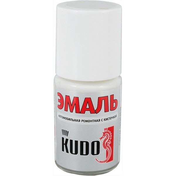 Эмаль автомобильная Kudo с кисточкой, цвет белое облако, 15 мл