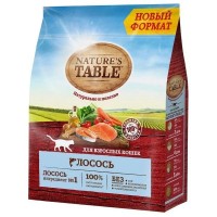 Сухой корм Nature’s Table для взрослых кошек Лосось 11кг