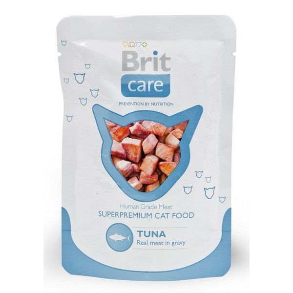 Влажный корм для кошек BRIT Care Cat Тунец 80 г, 24 шт.