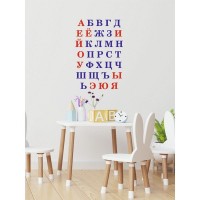 Декоративная наклейка для стены Lisadecor-shop Алфавит синий/красный S0033