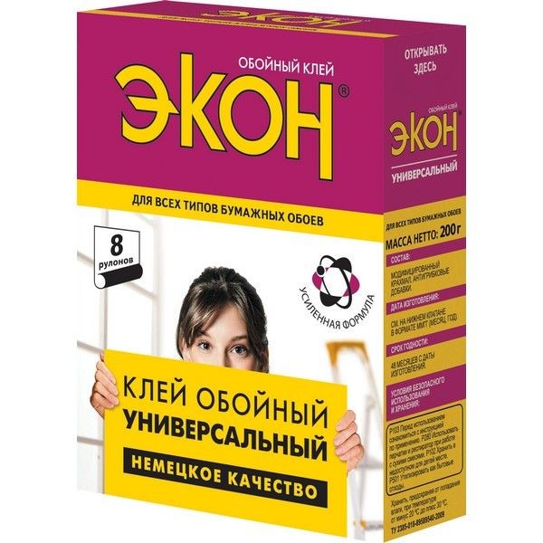 Клей для бумажных обоев Экон 1312332 37 м²