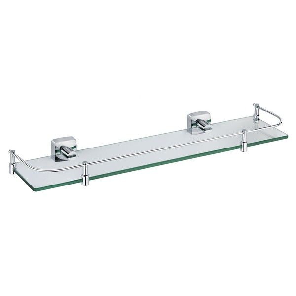 Полка стеклянная с ограничителем Fixsen Kvadro FX-61303B