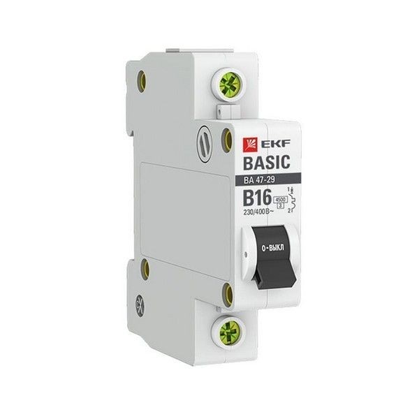 Выключатель автоматический EKF Basic mcb4729-1-16-B 1Р 230В 16А