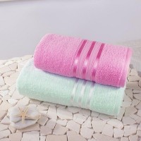 Набор из 2-х полотенец Harmonika Цвет: Ментоловый, Розовая Вишня (50х80 см, 70х130 см) br34184