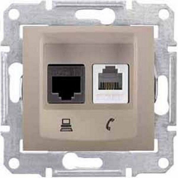 Розетка компьютерная Schneider Electric SEDNA SDN5100168