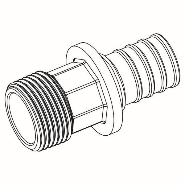 Соединитель Rehau RX plus 25 мм x 1 "34;, наружная резьба, бронза 456319