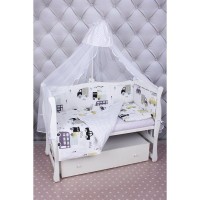 Комплект постельного белья AmaroBaby в кроватку, бязь 7 предметов
