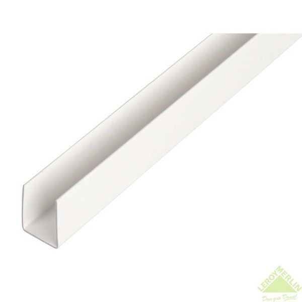 U-Профиль ПВХ 18x10x1x1000 мм, цвет белый