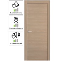 Дверь межкомнатная глухая ламинация цвет ясень коричневый 70x200 см (с замком)