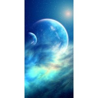 Фотообои «Две планеты», флизелиновые, 100x200 см, 25037