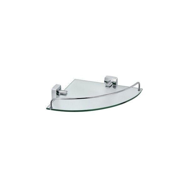 Полка стеклянная угловая Fixsen Kvadro FX-61303A