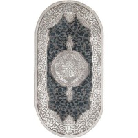 Ковёр полиэстер Quantum 03014G овальный 78x150 см