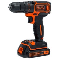 Дрель-шуруповёрт Black&Decker BDCDC18KB-QW, 18В Li-Ion 2x1.5Ач