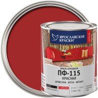 Эмаль Ярославские краски ПФ-115 глянцевая цвет красный 0.9 кг