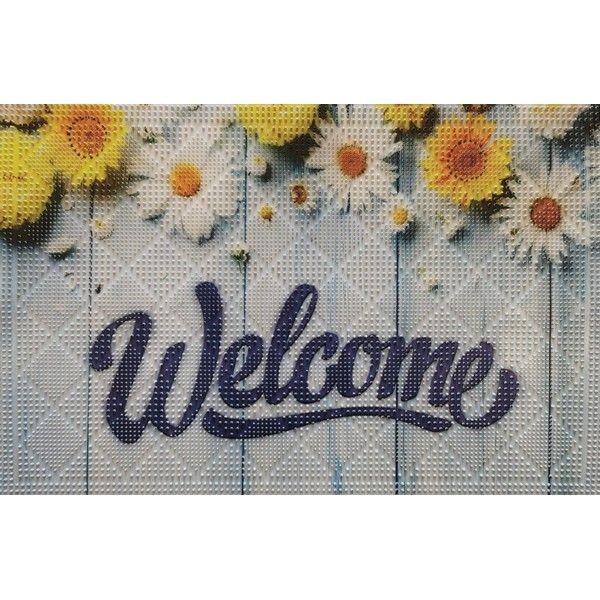 Коврик придверный Varmax Welcome Flowers KF200-138-45