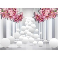 Фотообои WonderWall Орхидеи-шары 3D 142 280х388см
