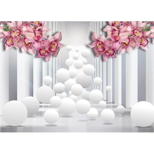 Фотообои WonderWall Орхидеи-шары 3D 142 280х388см