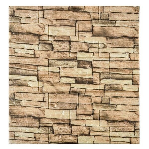 Мягкая самоклеящаяся 3D панель для стен и потолка LAKO DECOR LKD-16-08-11 Обработанный камень Каменная кладка 3 70x77