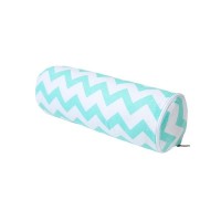 Подушка Amaro Home Nature Roll Зигзаг бирюзовый HOME-8002-NRZB, 30х8 см, гречневая лузга