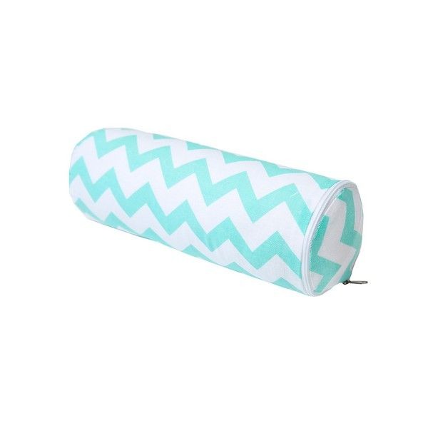 Подушка Amaro Home Nature Roll Зигзаг бирюзовый HOME-8002-NRZB, 30х8 см, гречневая лузга
