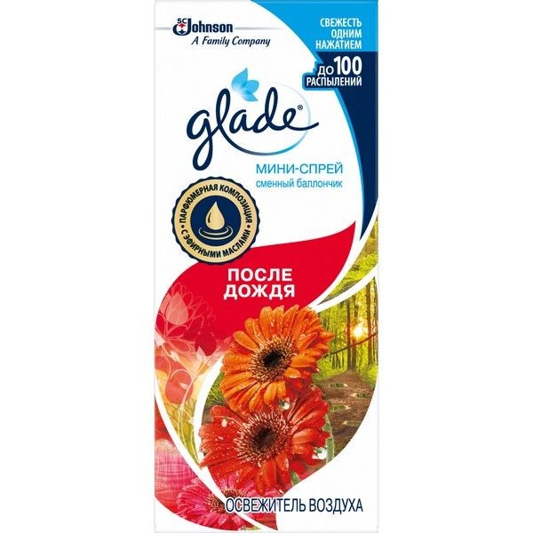 Мини-спрей Glade «После дождя» сменный блок