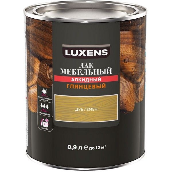 Лак для мебели Luxens алкидный цвет дуб глянцевый 0.9 л
