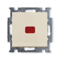 Переключатель проходной встраиваемый ABB Basic 55 1 клавиша с подсветкой, цвет бежевый
