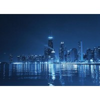 Фотообои WonderWall Город голубой 112 280х389см