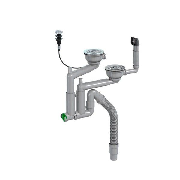 Сифон для мойки PREVEX Smartloc 42R13916 двойной
