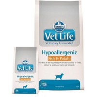 Сухой корм для собак при пищевой аллергии и пищевой непереносимости FARMINA Vet Life Hypoallergenic Fish&Potato Рыба Картофель 2 кг