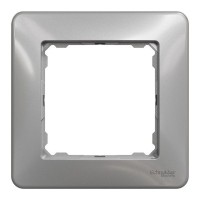 Рамка для розеток и выключателей Schneider Electric Sedna Design 1 пост, цвет алюминий