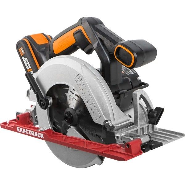 Циркулярная пила аккумуляторная Worx WX530, 165 мм, 20 В Li-ion 2 Ач