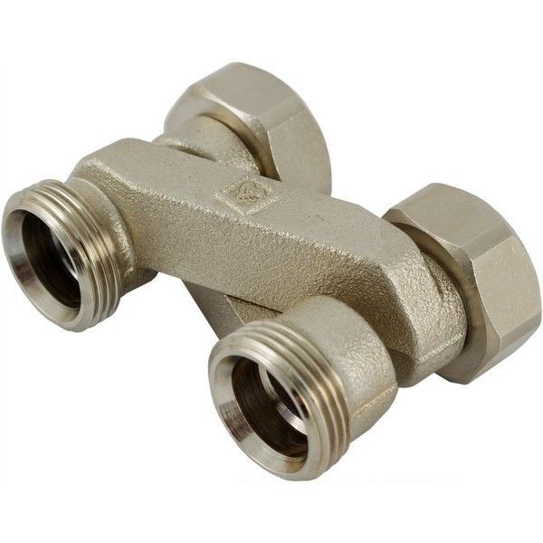 Клапан запорный X-образный Heizen 1/2 "34; прямой, для радиаторов с нижним подключением
