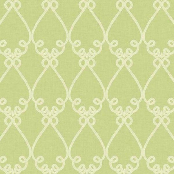 Обои бумажные York Wallcoverings Williamsburg зеленые WM2536 0.68 м