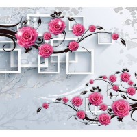 Фотообои DeliceDecor Розовая ветвь 3D Ф 191 300х270 см